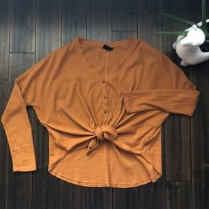 Thermal Button-Front Top